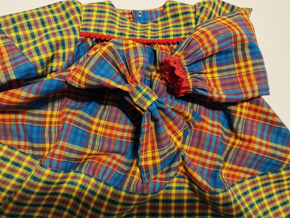 robe et bandeau en madras