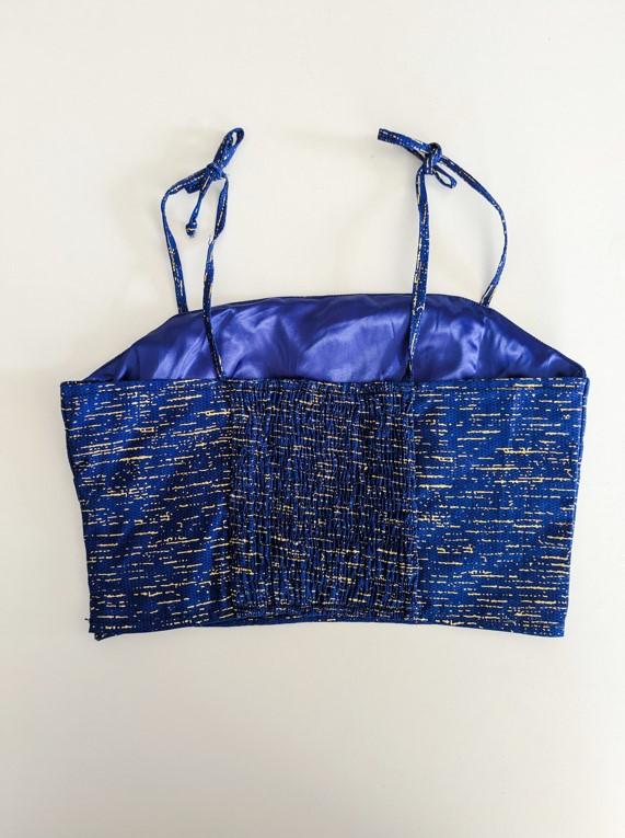 Top en coton bleu marine vue de dos