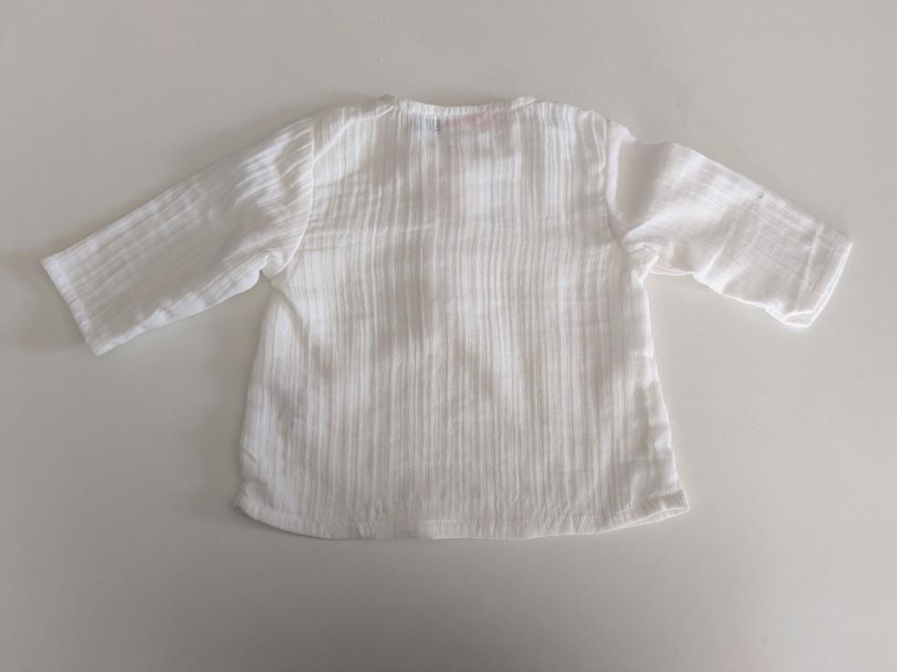 tunique en voile de coton blanche, vue de dos