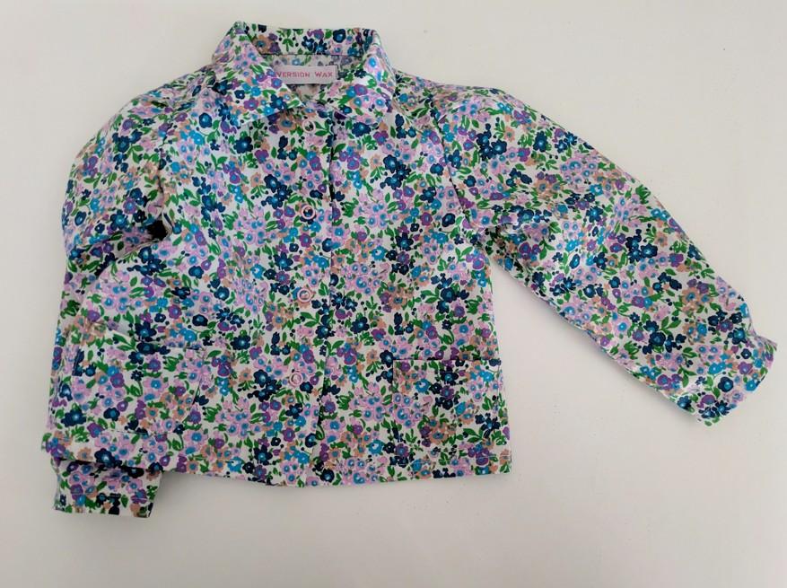 chemise fleurie pour bébé, couleur parme
