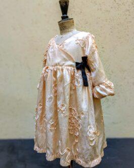 robe en taffetas brodée pour fille