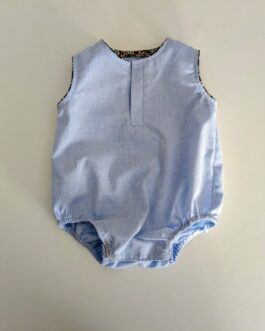 body pour bébé en coton bleu