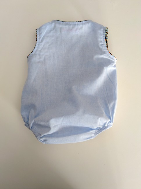 body en coton bleu vue de dos