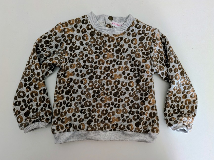 sweat pour bébé en motif léopard