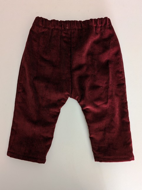 pantalon en velours côtelé milleraie