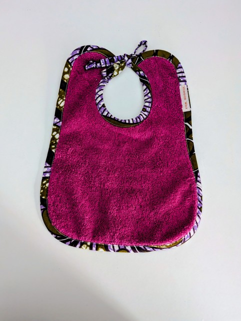 grand bavoir pour bébé, colori prune